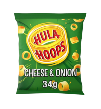 hula hoops cheese and onion 34g